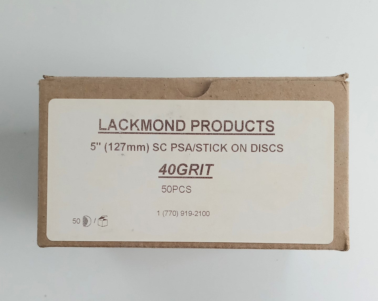 Lackmond 5 Inch PSA Silicon Carbide Sanding Discs 40 Grit 50 Pack LACK40