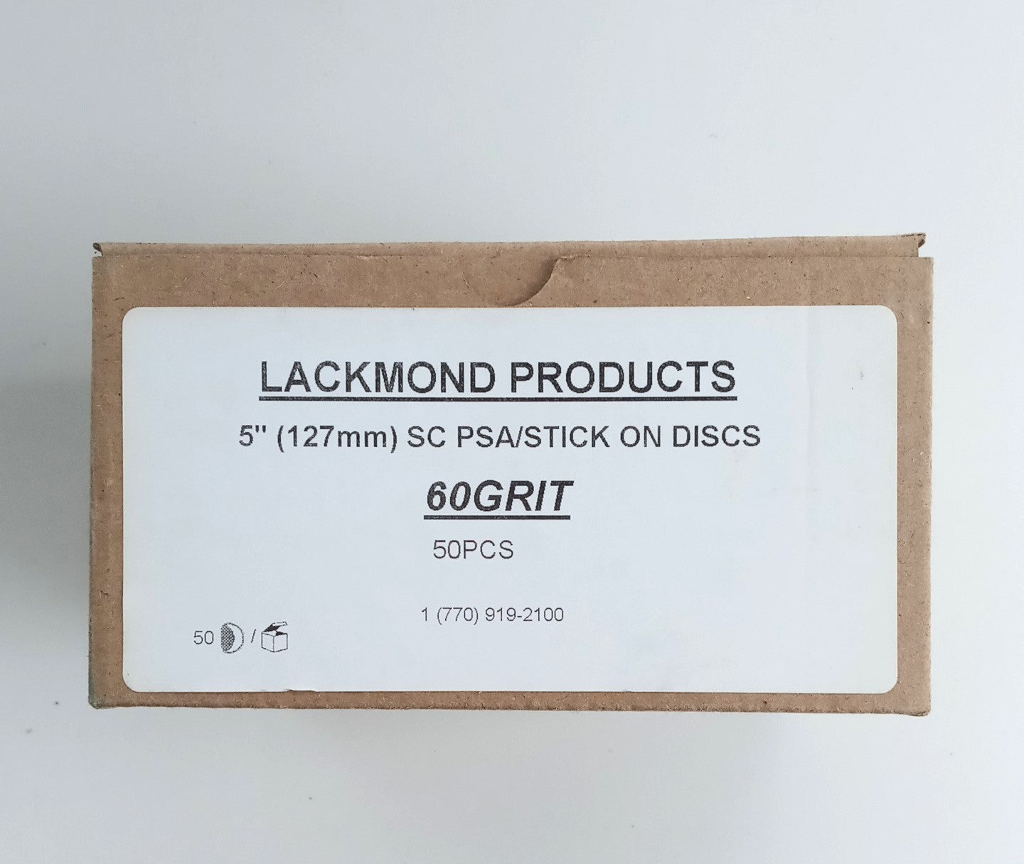 Lackmond 5 Inch PSA Silicon Carbide Sanding Discs 60 Grit 50 Pack LACK60