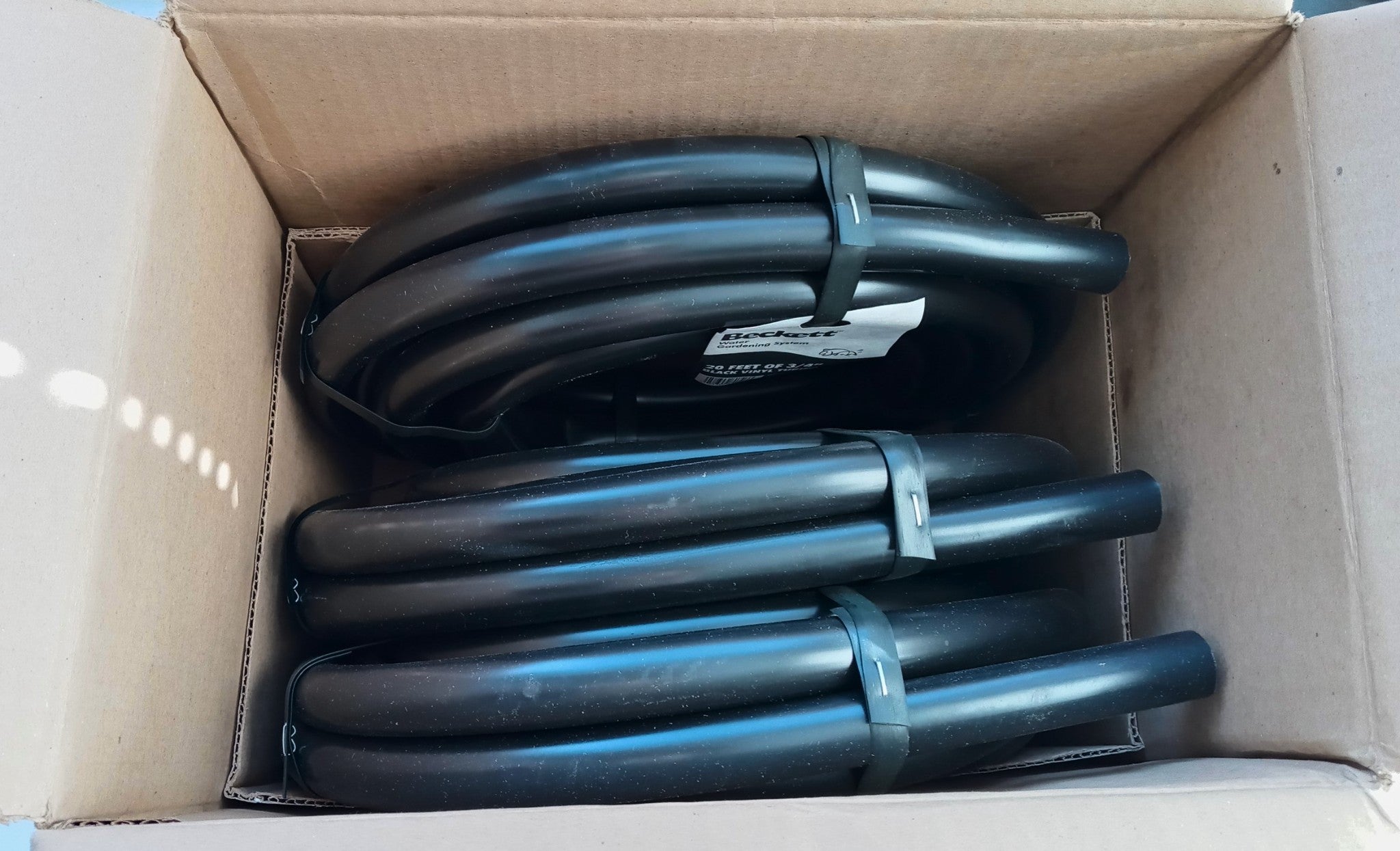 Beckett 3/4" ID Tubing x 20' Long Black Vinyl UV Stabilized 2034BSP 3pc