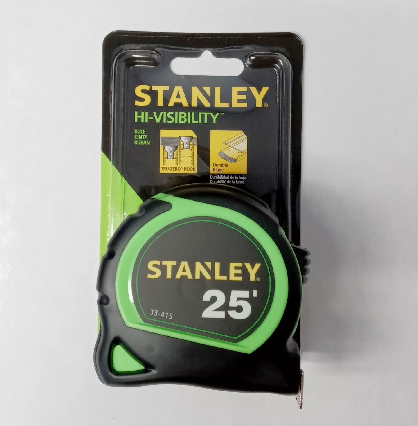 Stanley 25-ft x 1-in Hi-Vis Green Measuring Tape 33-415