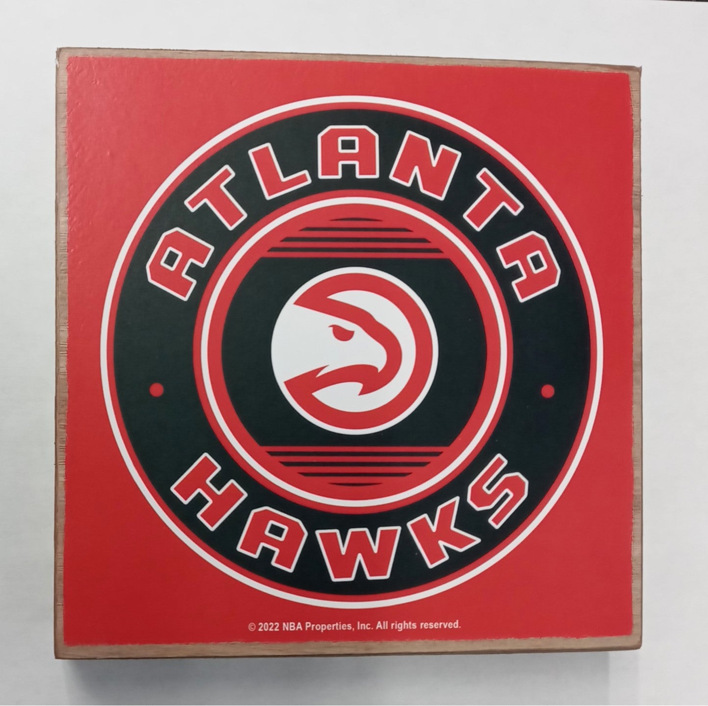 Open Road Atlanta Hawks Logo Deep Wood NBA Licensed 90211990