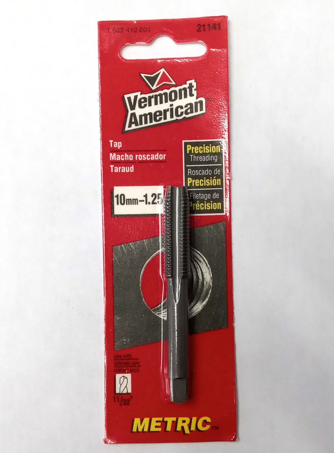 Vermont American 10mm-1.25 Tap 11/32" Precision Threading 21141