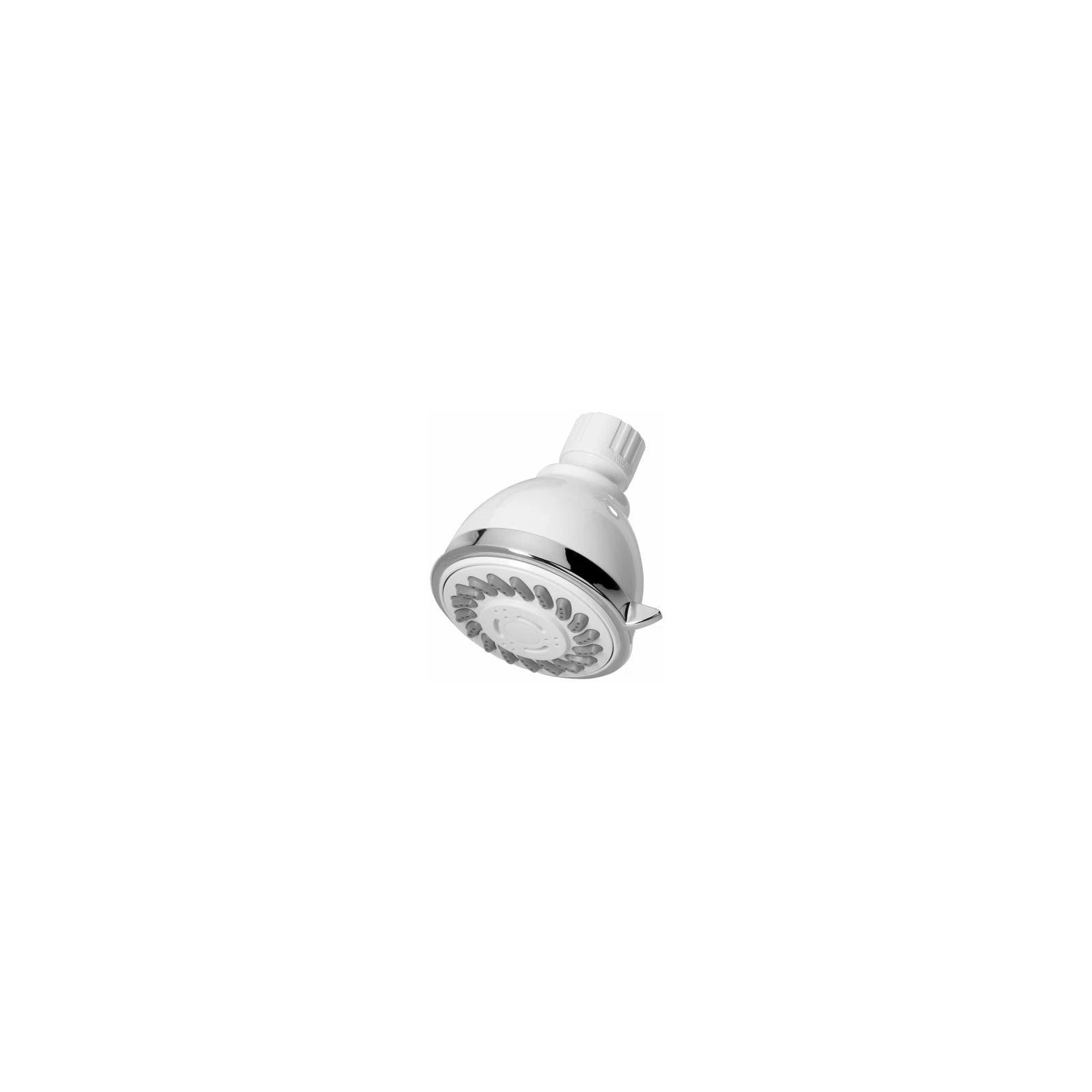 HomePointe Shower Head, Fixed Mount, 3 Settings, White Plastic 228623