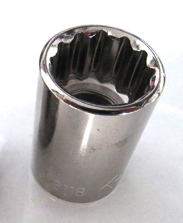 KD Tools 538118 - Socket 18mm 1/2" Drive Standard 12pt USA