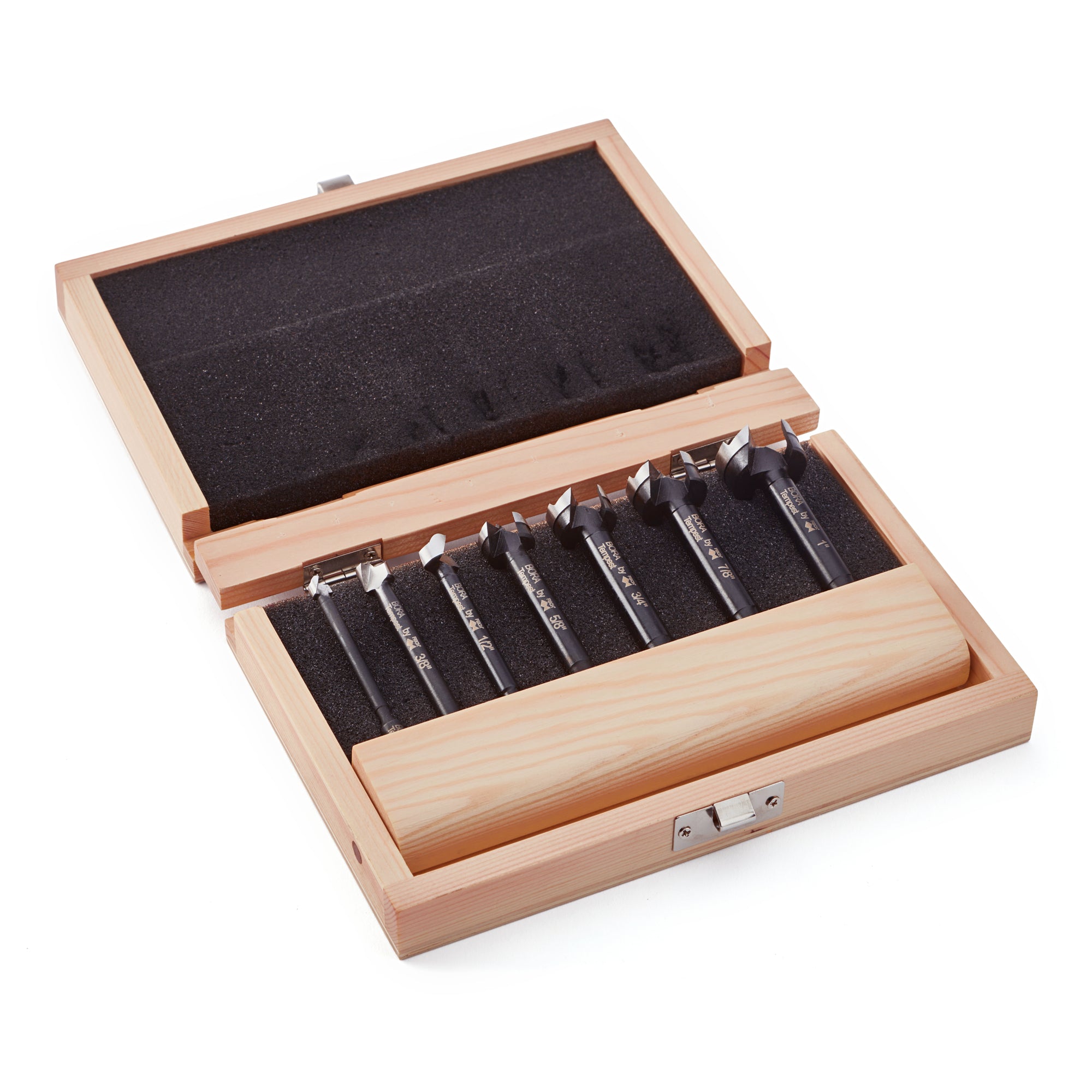 BORA, Tempest Forstner Bit: 7 Pc Drill Set in Wood Box BFB-009867 Austria