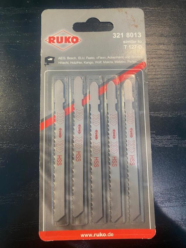 Ruko T-shank Jig-Saw Blades T-127 (5pcs) 3218013 Germany