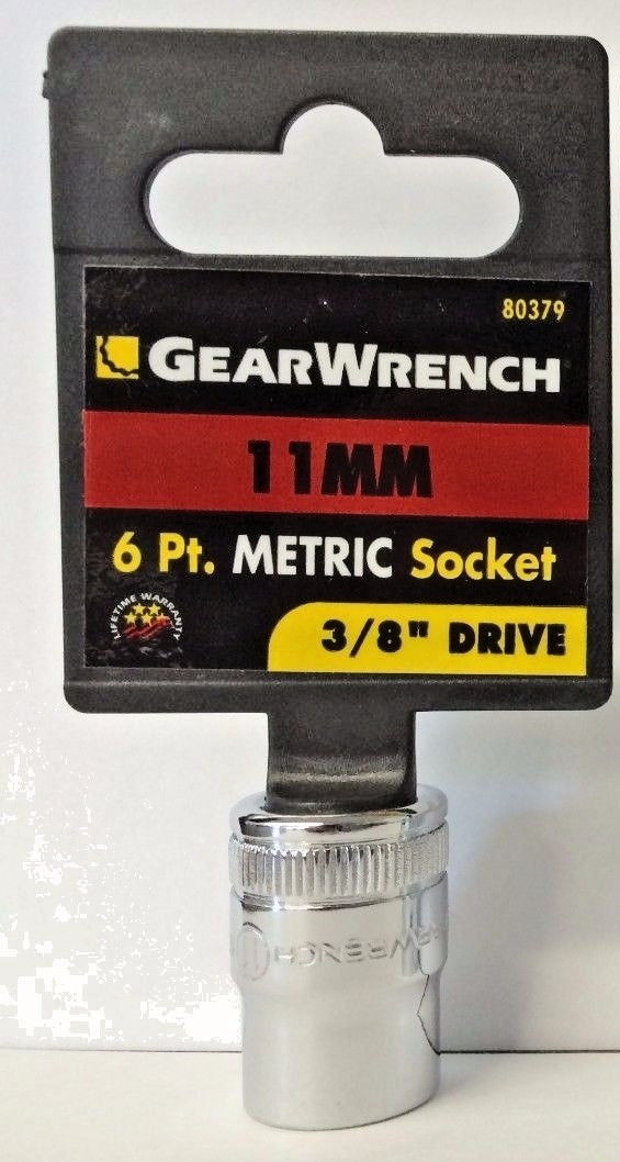 GearWrench 80379 3/8" Drive 6 Point Standard Socket 11mm