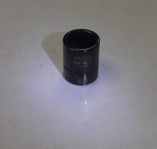 Armstrong 1/4" Drive 1/2" Impact Socket 6pt. USA 18-616