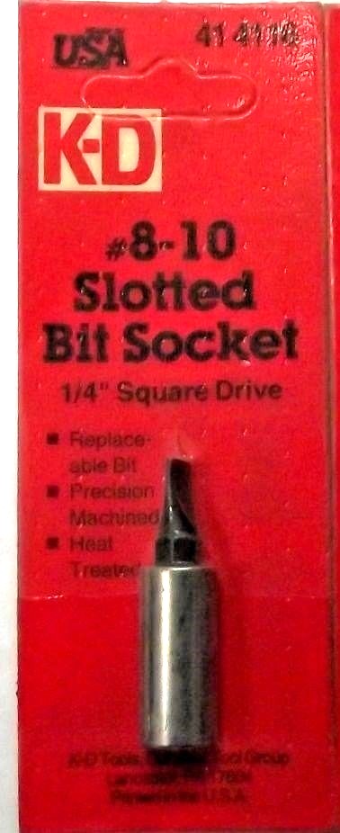 KD Tools 414116 1/4" Drive Slotted 8-10 Slotted Screwdriver Bit Socket USA