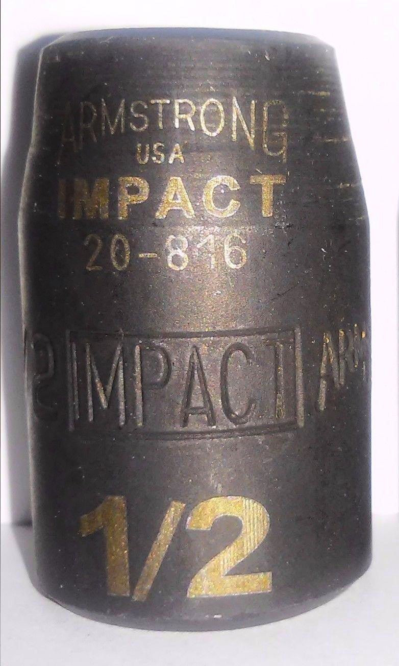 Armstrong 20-816 1/2" x 1/2" Drive Impact Socket 12pt. USA