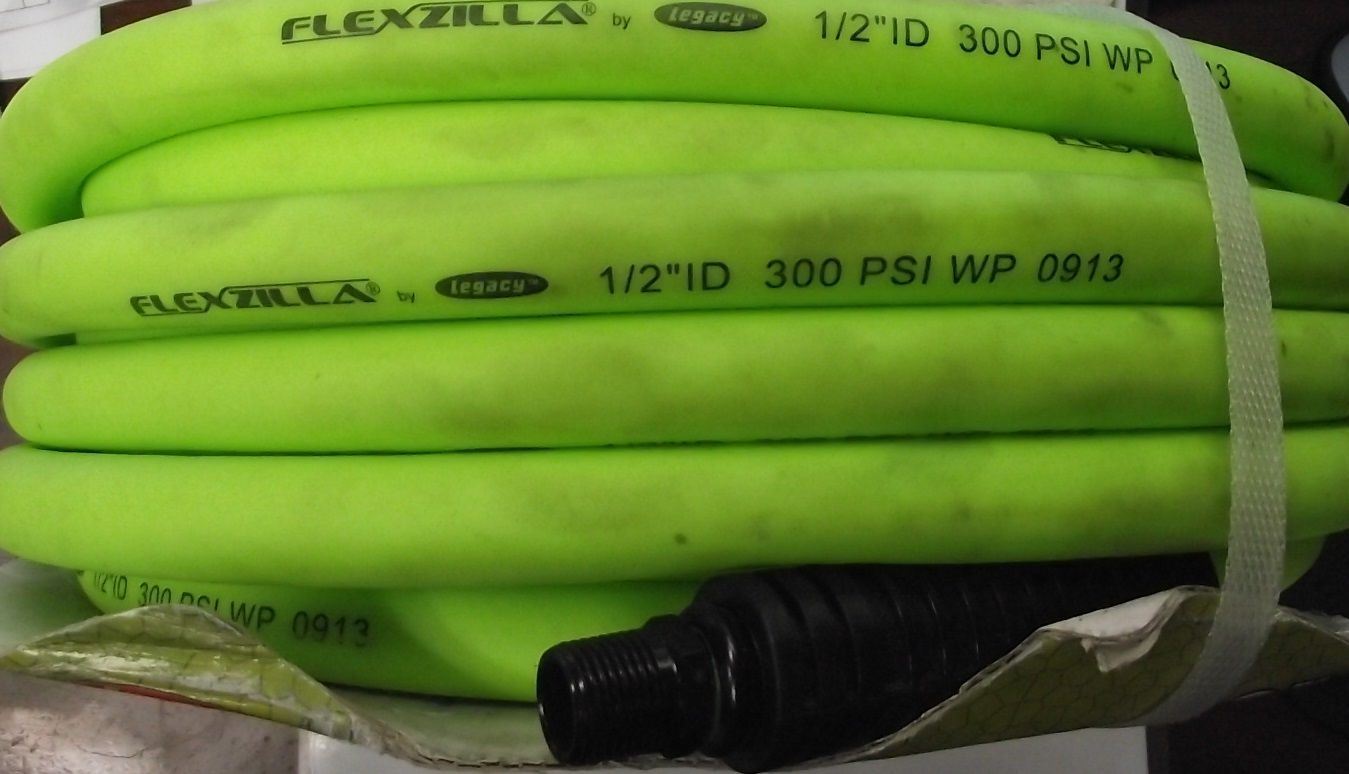 Legacy HFZ3850YW2-C Flexzilla Hybrid Polymer Air Hose 3/8-in x 50-FT 1/4-in NPT