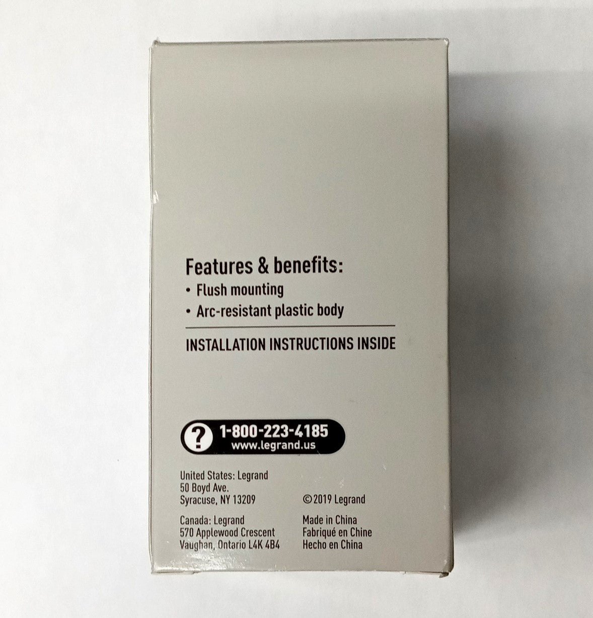 Legrand Pass & Seymour 30A 125/250V 3-Pole 4-Wire Dryer Flush Outlet 3864CC6