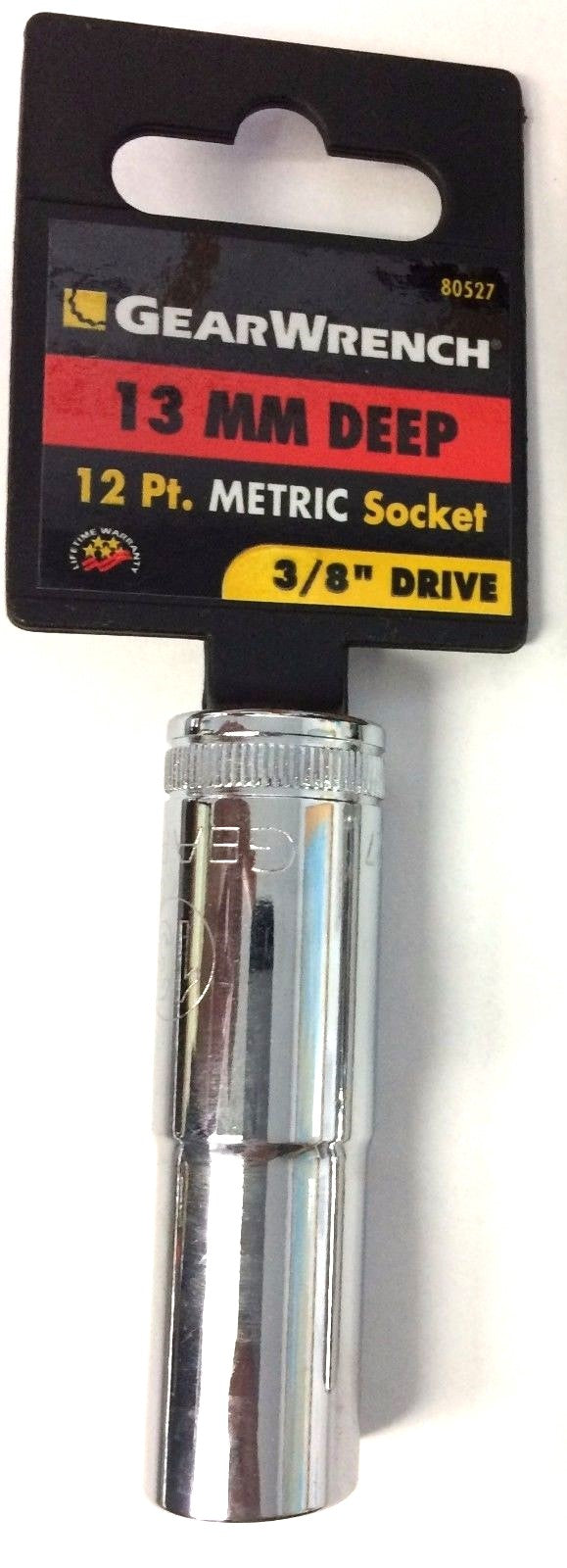 Gearwrench 80527 13mm Deep Socket 12pt. 3/8" Drive