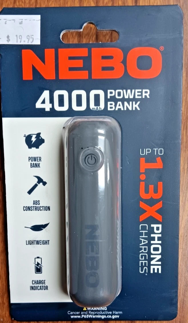 NEBO 4000 mah BATTERY USB CHARGING POWER BANK, NEB-PWR-0001