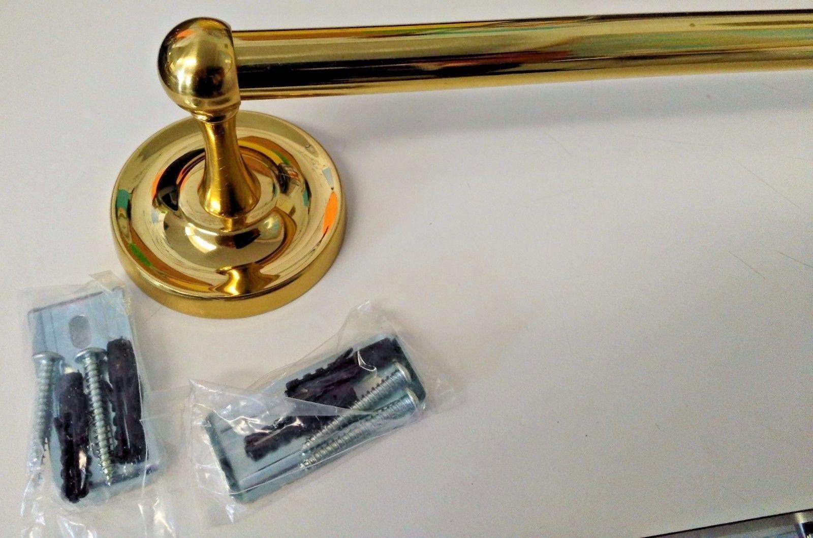 Taymor 04-PB8218 Classique Concealed Series 18" x 5/8" Towel Bar Polished Brass