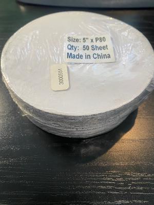 Lockmond 5" x P80 Sanding Discs PSA 50pcs. 3000551
