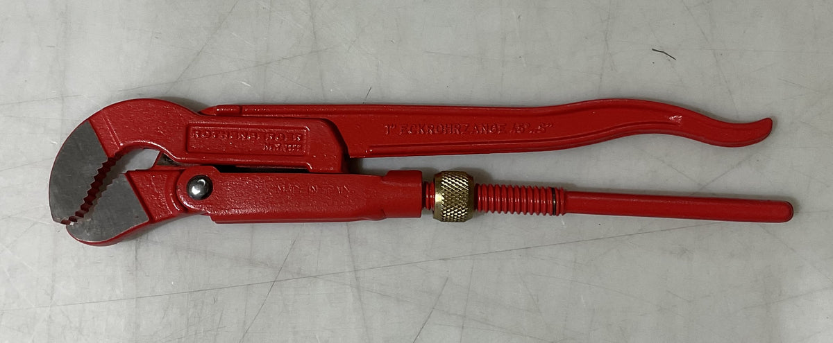 ROTHENBERGER Corner Pipe Wrench 1 1/2 in Jaw Capacity, Serrated, 16 1/2 70122