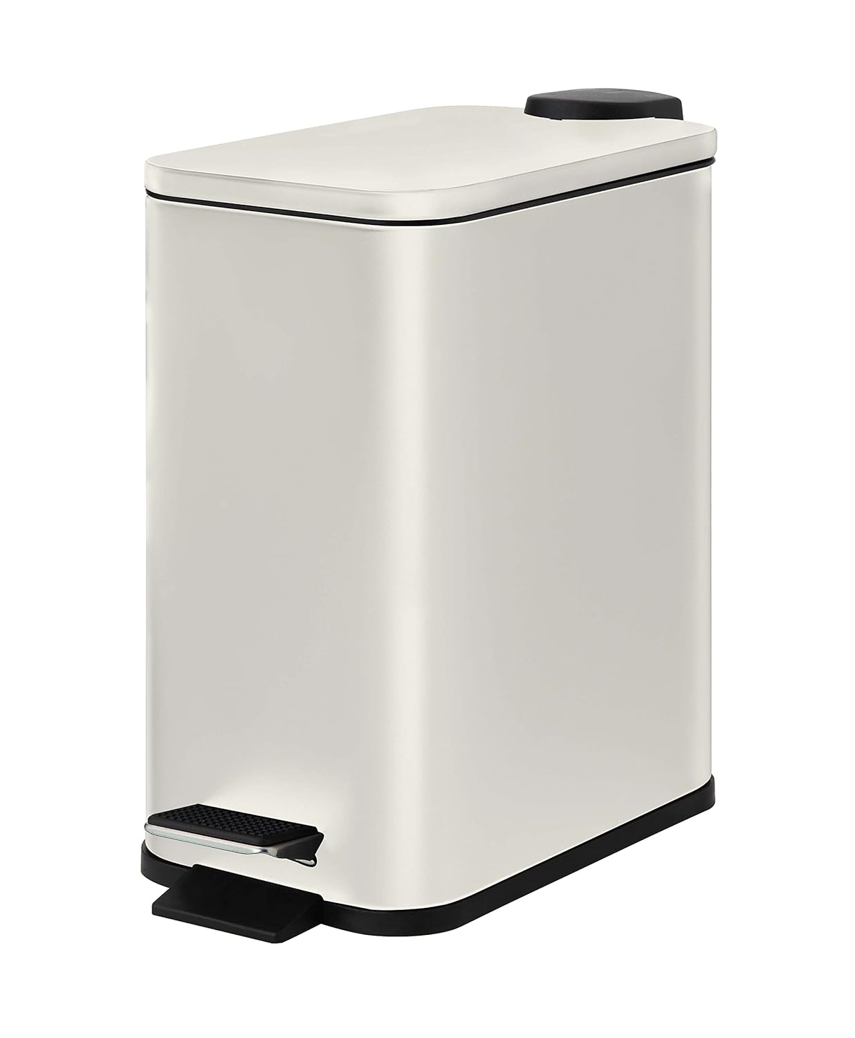 SunnyPoint JM-TCAN-WHT 5 Liter / 1.32 Gallon Trash Can with Plastic Inner Bucket