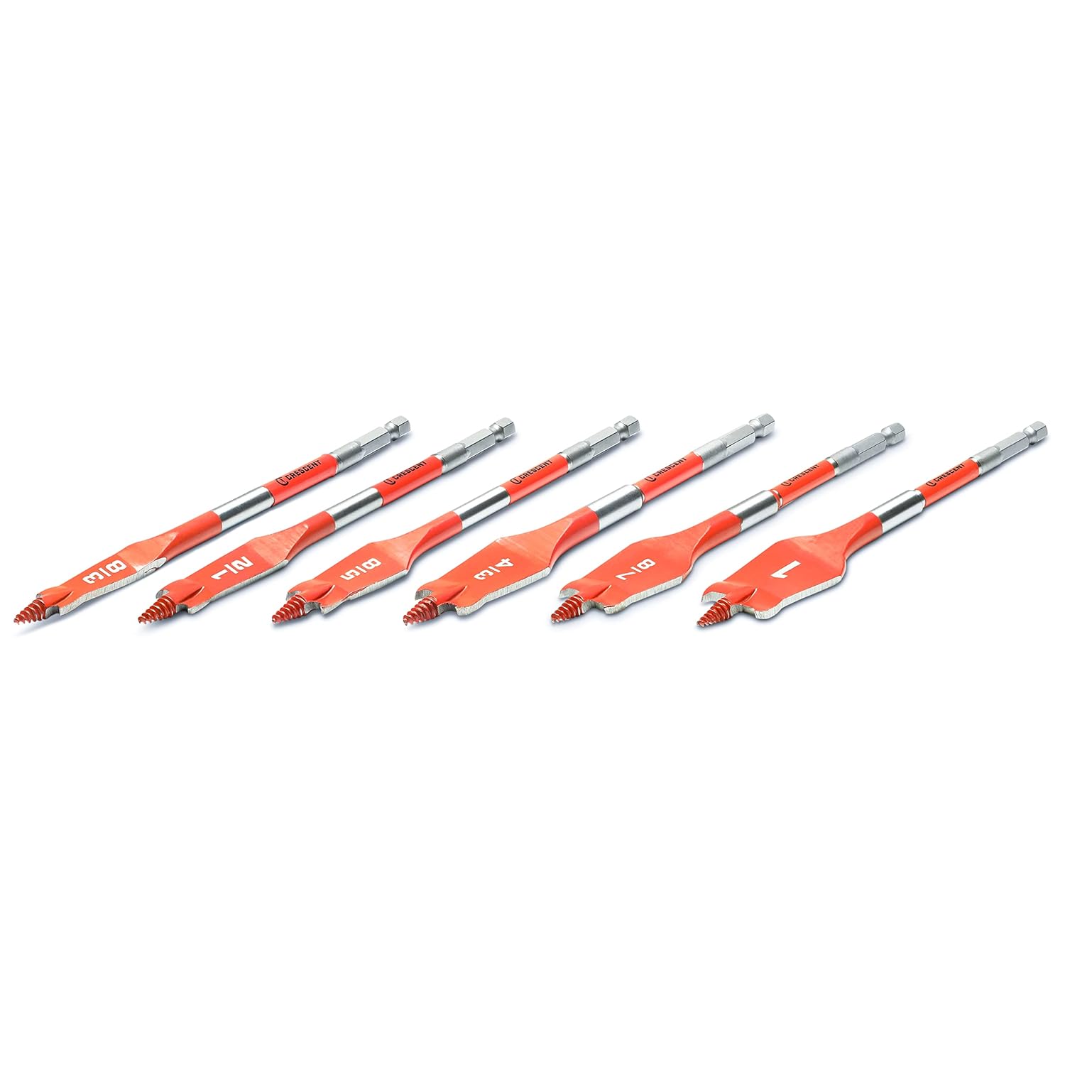 Crescent 6 Piece Screw Point Paddle Drill Bit Set,6" | CDSPSET-6