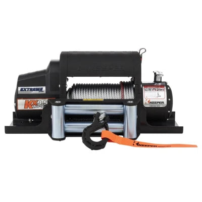 Keeper KX9 DC Powered Winch, Remote, 9500lb. Capacity, Volts 12, Model# KX95122B