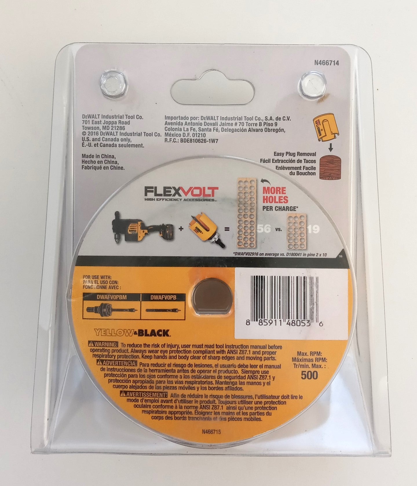DEWALT 3" FLEXVOLT Carbide Wood Hole Saw DWAFV03