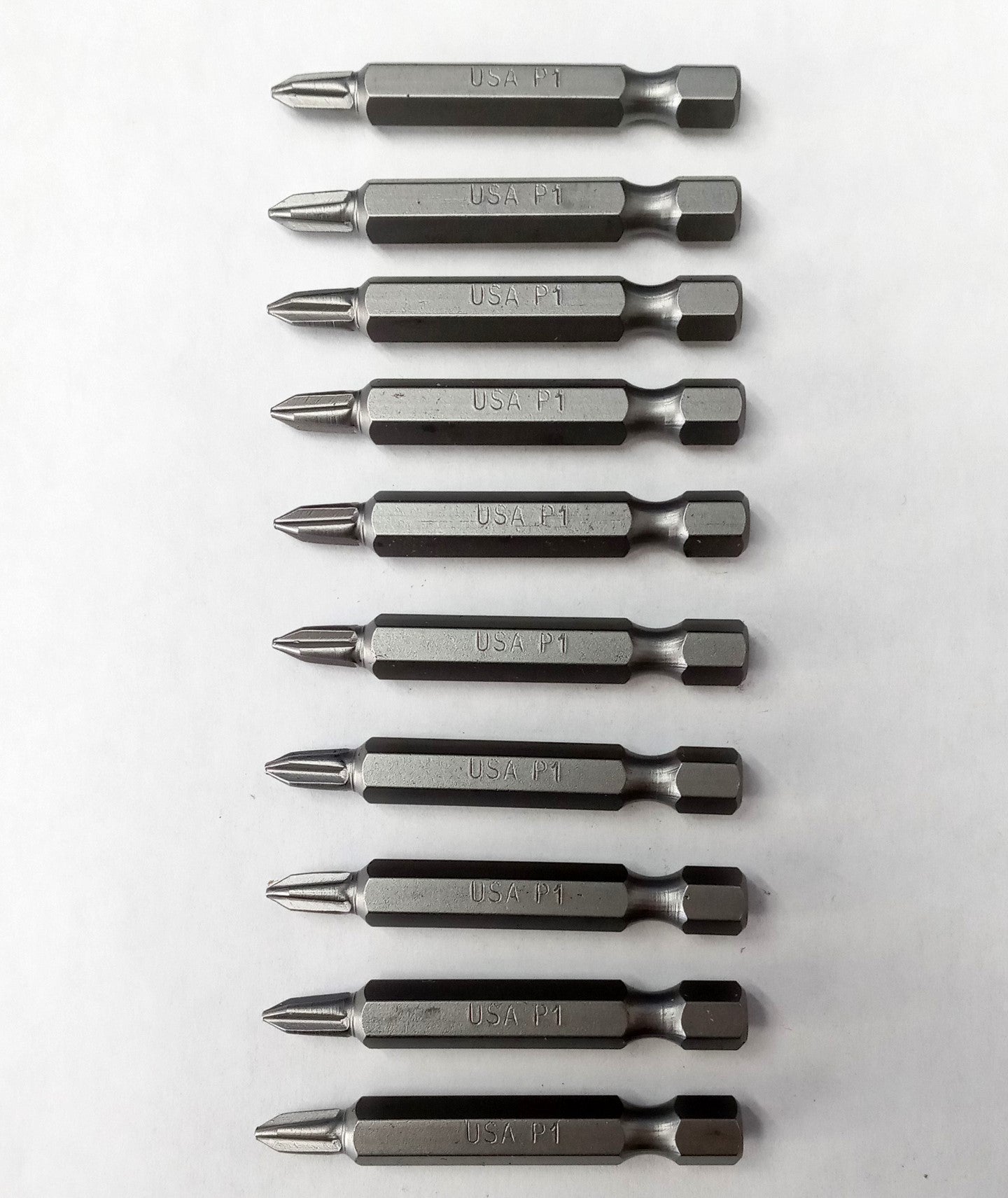 Pratt-Read #1 x 2" Phillips Insert Screw Bit Tips 10pcs. USA P001P200