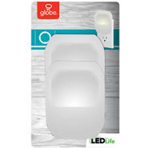 Globe LED White Plug-In Flat Panel Night Light - 2 pack 89545
