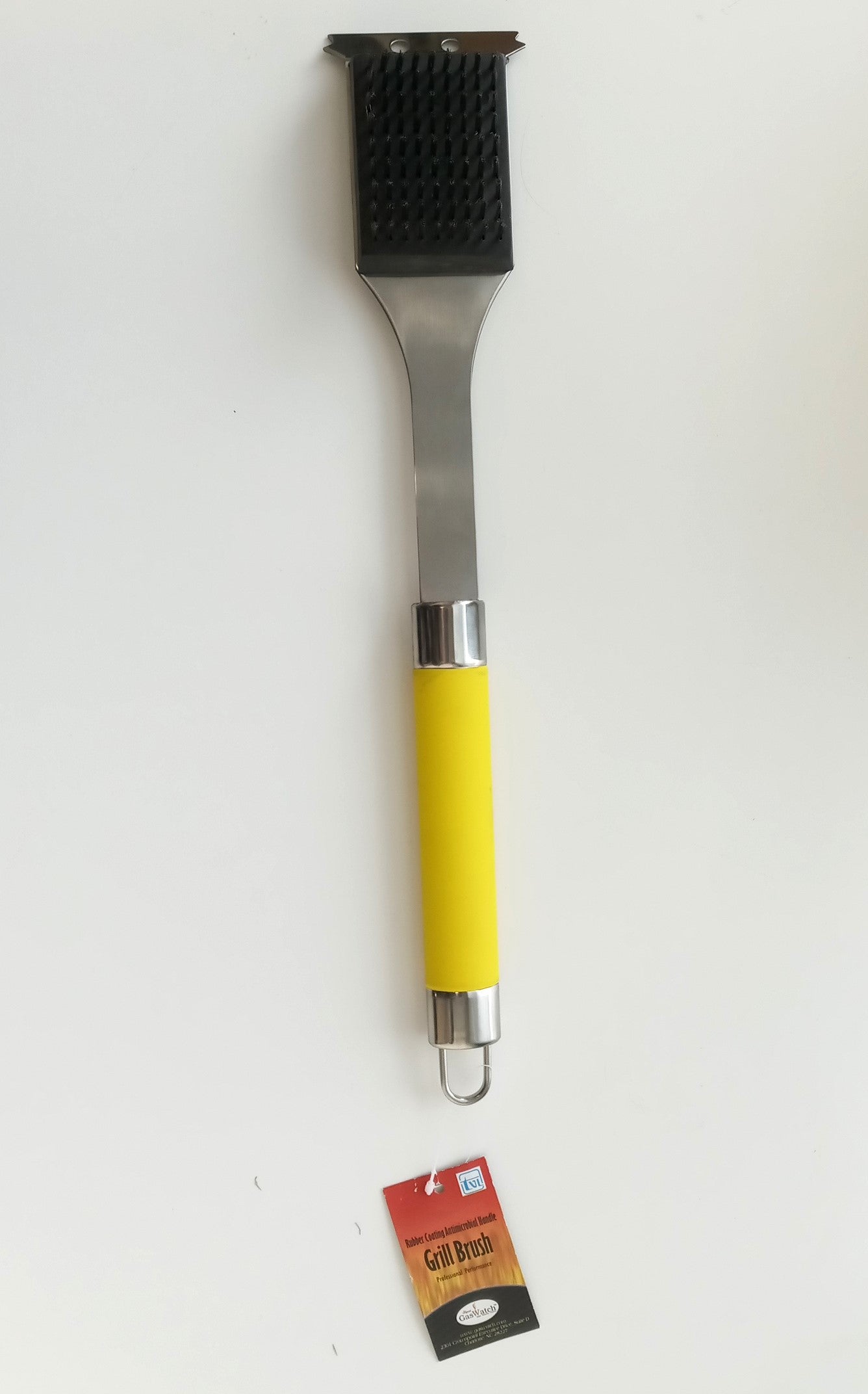 GasWatch Rubber Coating Antimicrobial Handle Grill Brush 16"