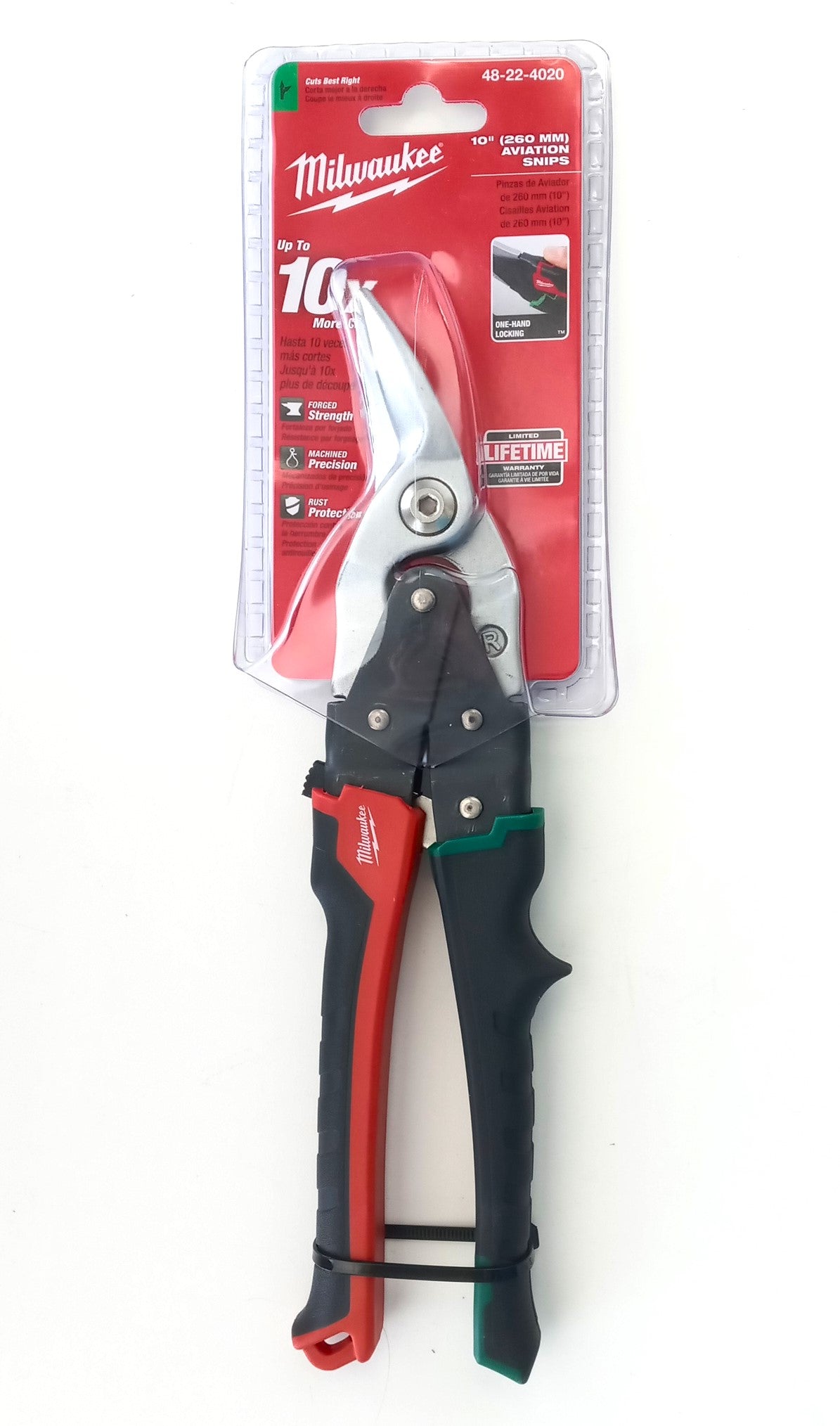 Milwaukee 10" Right Cutting Aviation Snips 48-22-4020