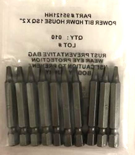 American Tools #1 Square 2" Long Screw Power Bit 95121HH 10pcs