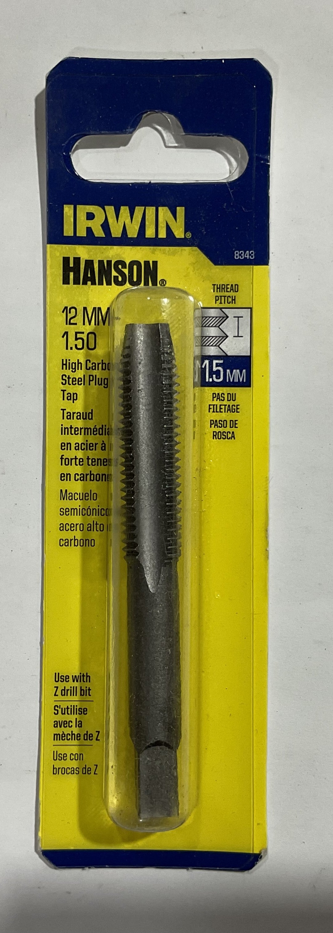 Irwin 12MM-1.50 high carbon steel plug tap 8343 #I-6