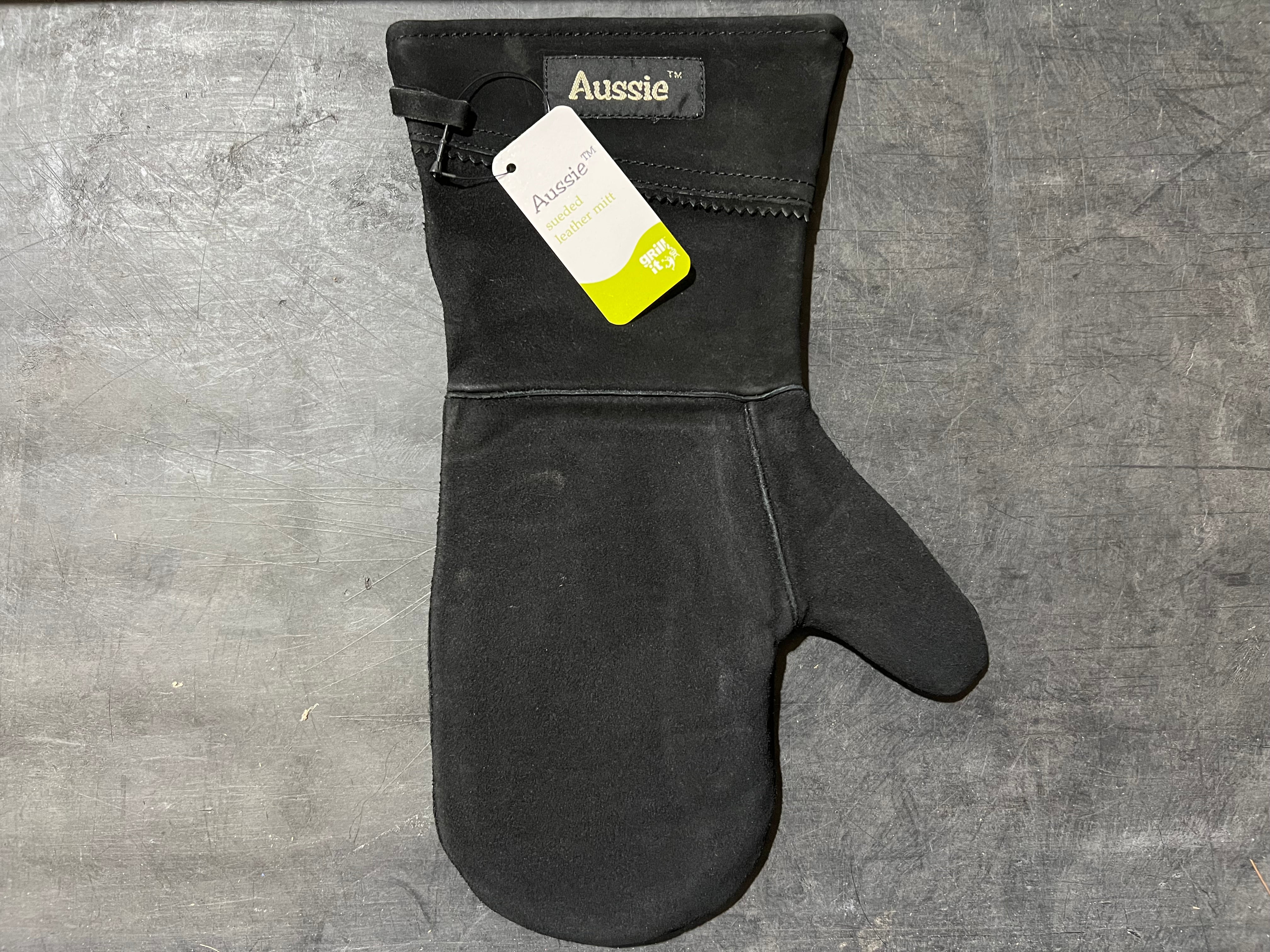 Aussie Sueded Leather BBQ Mitt 009-06-0170
