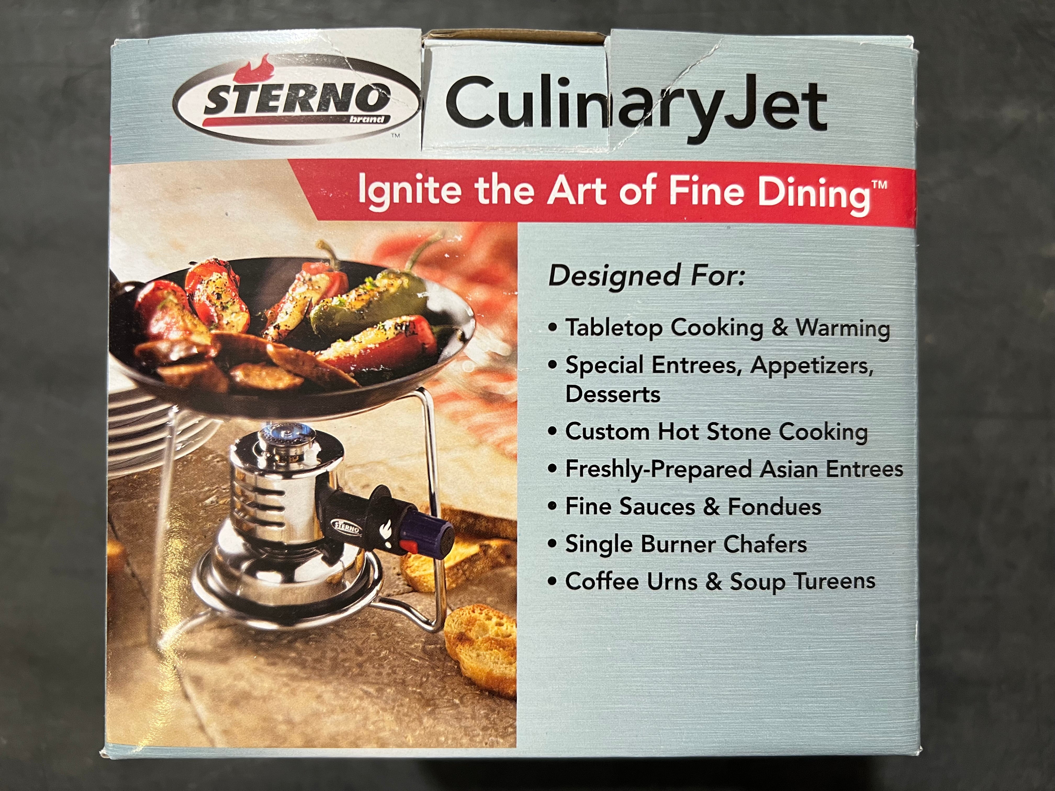 Sterno Butane Culinary Jet Jet Fondue for Wok, Hot Stone, Camping ST06005