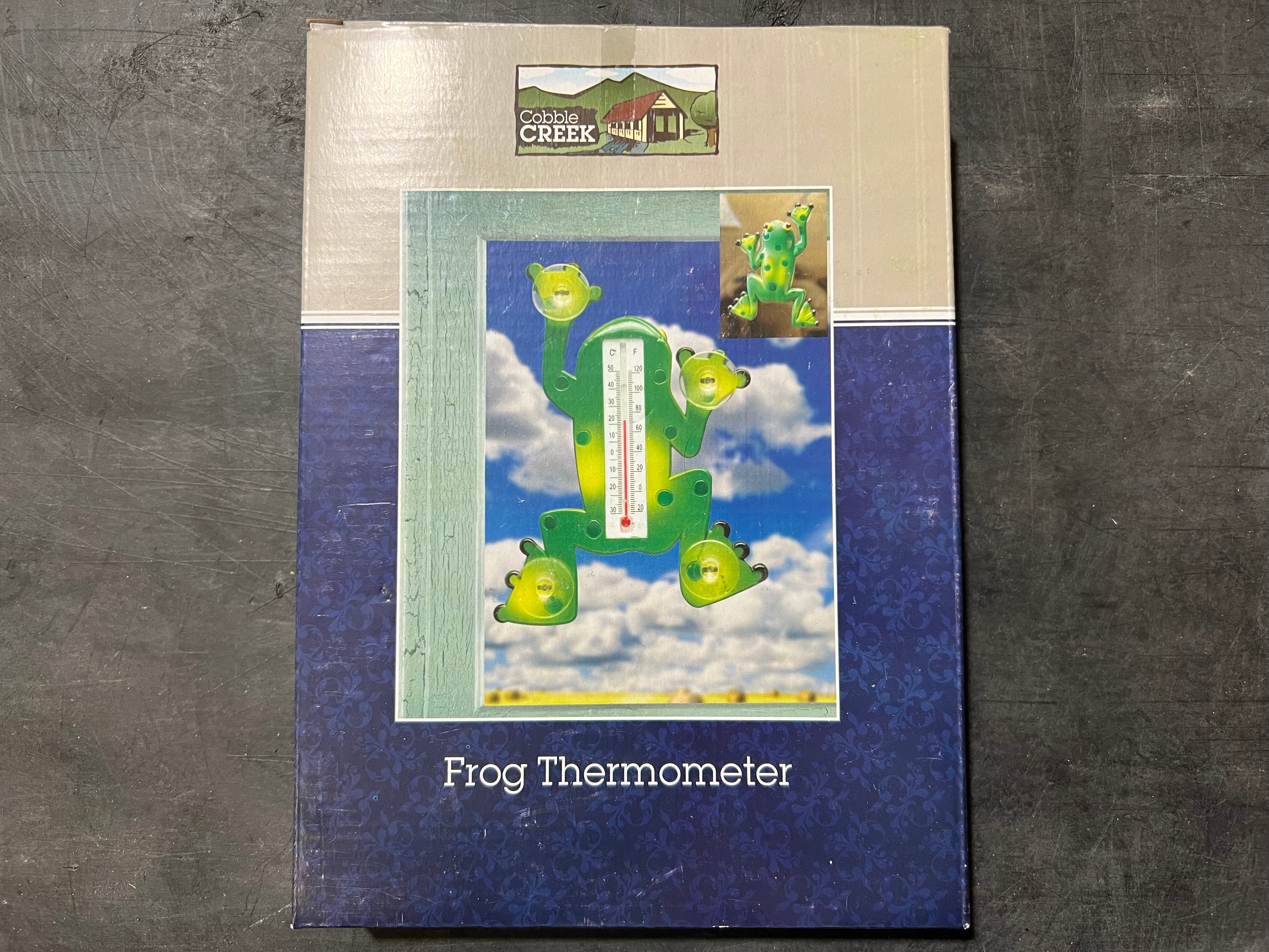 Cobble Creek 5020 Indoor Outdoor Frog Designed Window Thermometer