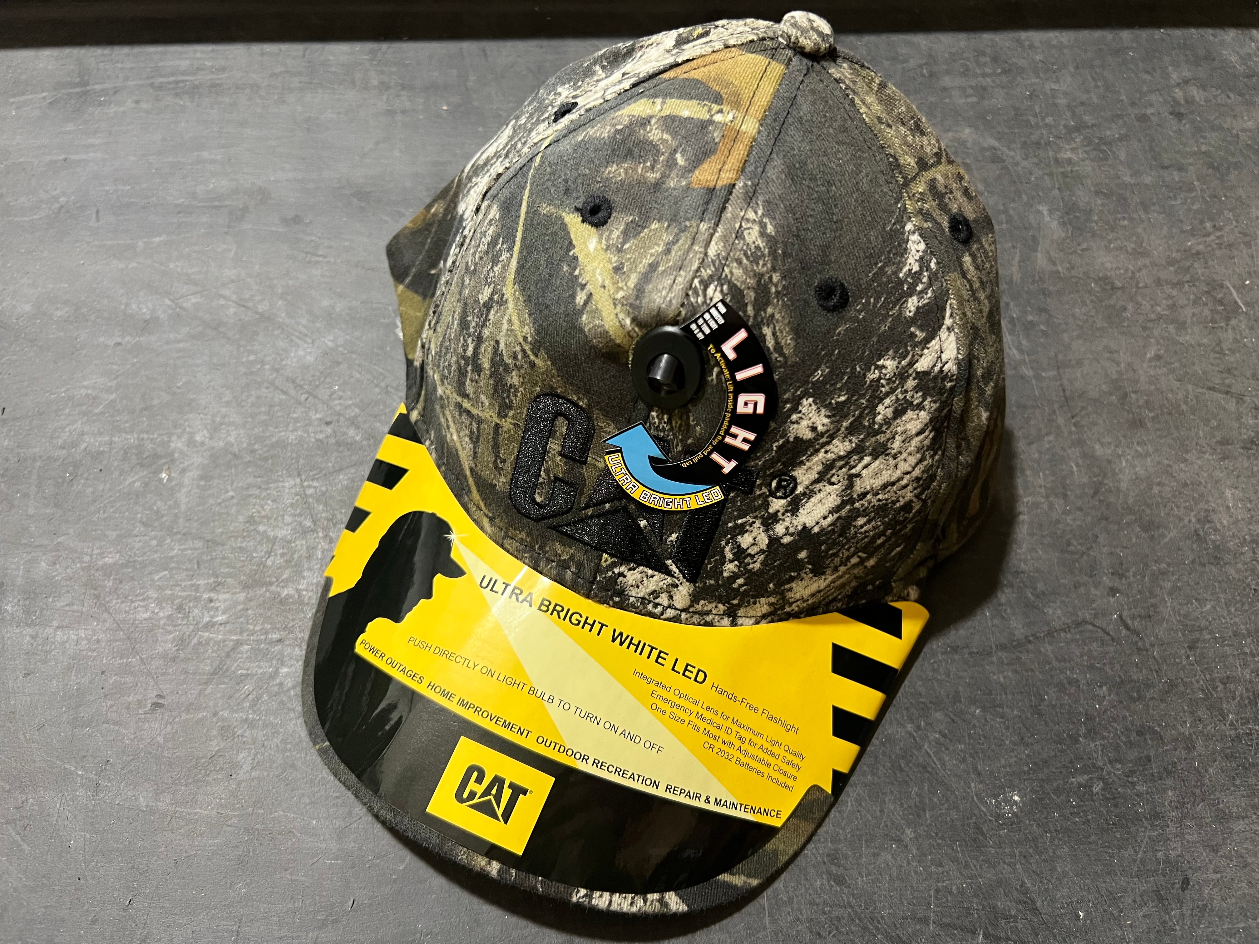 Caterpillar Cat Baseball Style Cap w/LED Light