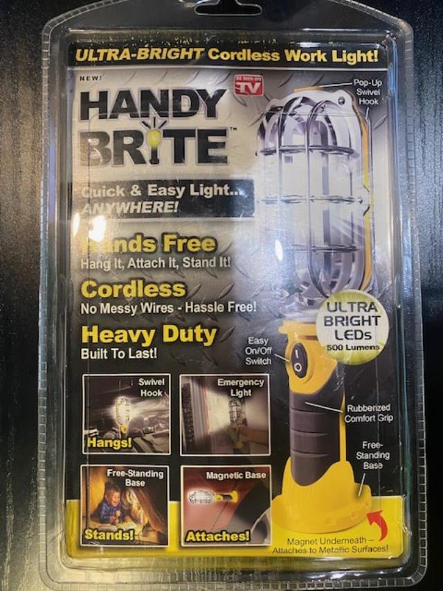 Handy Brite 500 Lumens LED Work Light Ultra-Bright Cordless & Portable Bulb