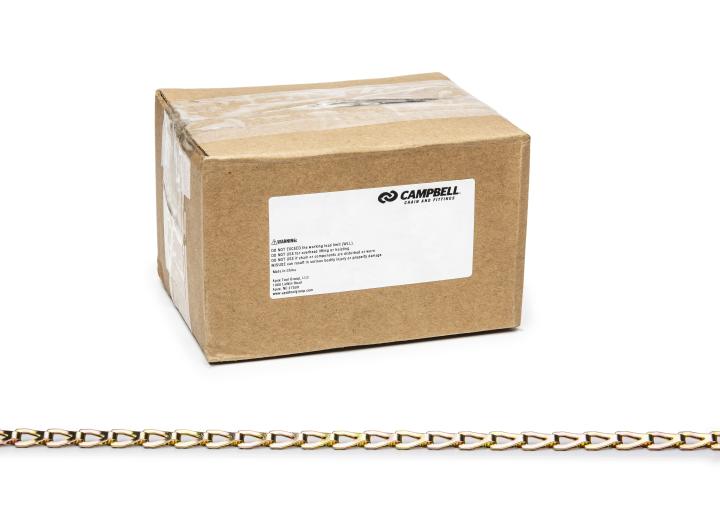 CAMPBELL T0880844N #8 Sash Chain w/Fixtures, Copper Glo, 100' Per Carton