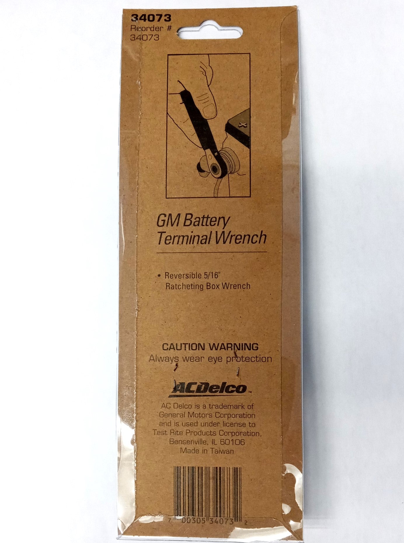 AC DELCO GM 34073 Battery Terminal Wrench / Reversible 5/16" Ratcheting Box End