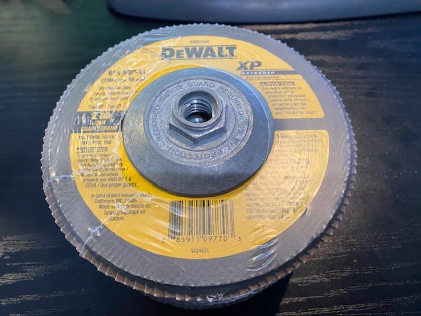 Dewalt DW8276H 6" x 5/8"-11 Z80 Grit Metal Stainless Grinding Flap Discs 5 Pack