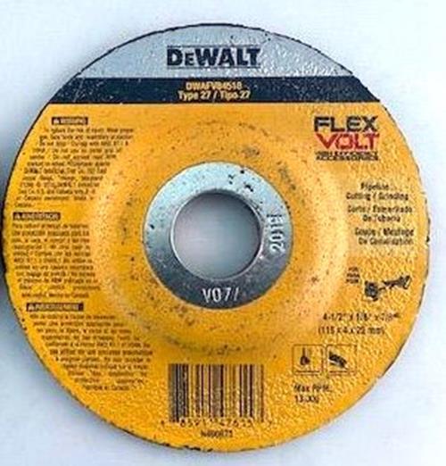 DeWalt DWAFV84518 FLEXVOLT 4-1/2" x 1/8" x 7/8" Cutting and Grinding Wheel