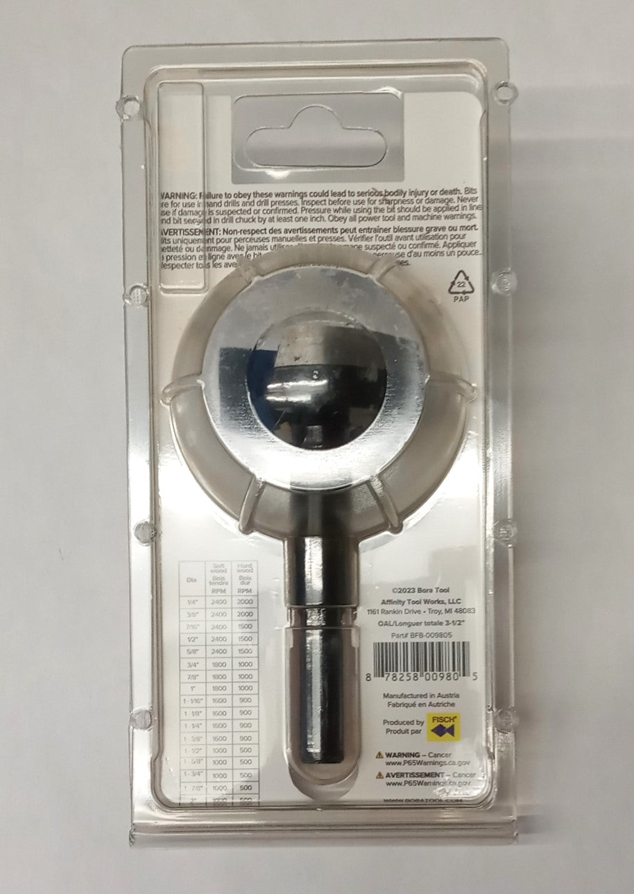 Bora 1-3/4" Tempest Forstner Drill Bit 3/8 Shank Austria 00980