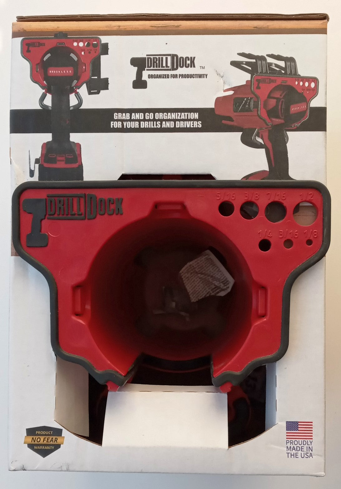 Drill Dock Magnet Drill Dock Red Universal Fit Heavy Duty DD-R-RP USA