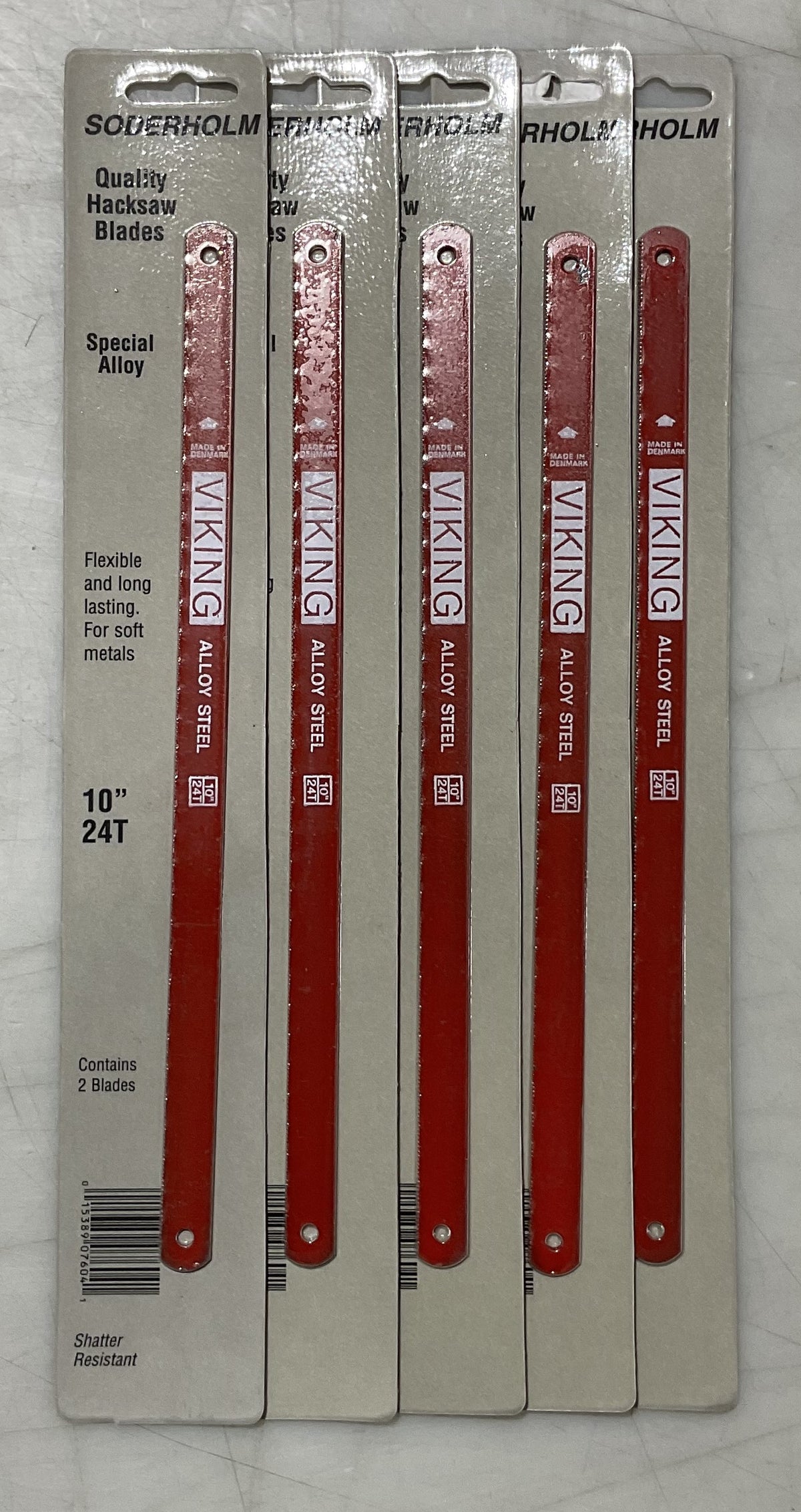 Soderholm 10" x 24T Special Alloy quality hacksaw blades 5-2pks 07604