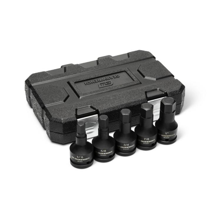 Gearwrench Impact Socket Set, 3/4 Dr, 6-Point, Sae, 9/16 To 1" 84899-06