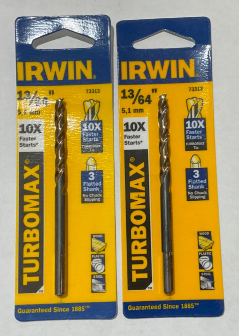 Irwin 73313 13/16" TurboMax drill bits 2pks #I-36
