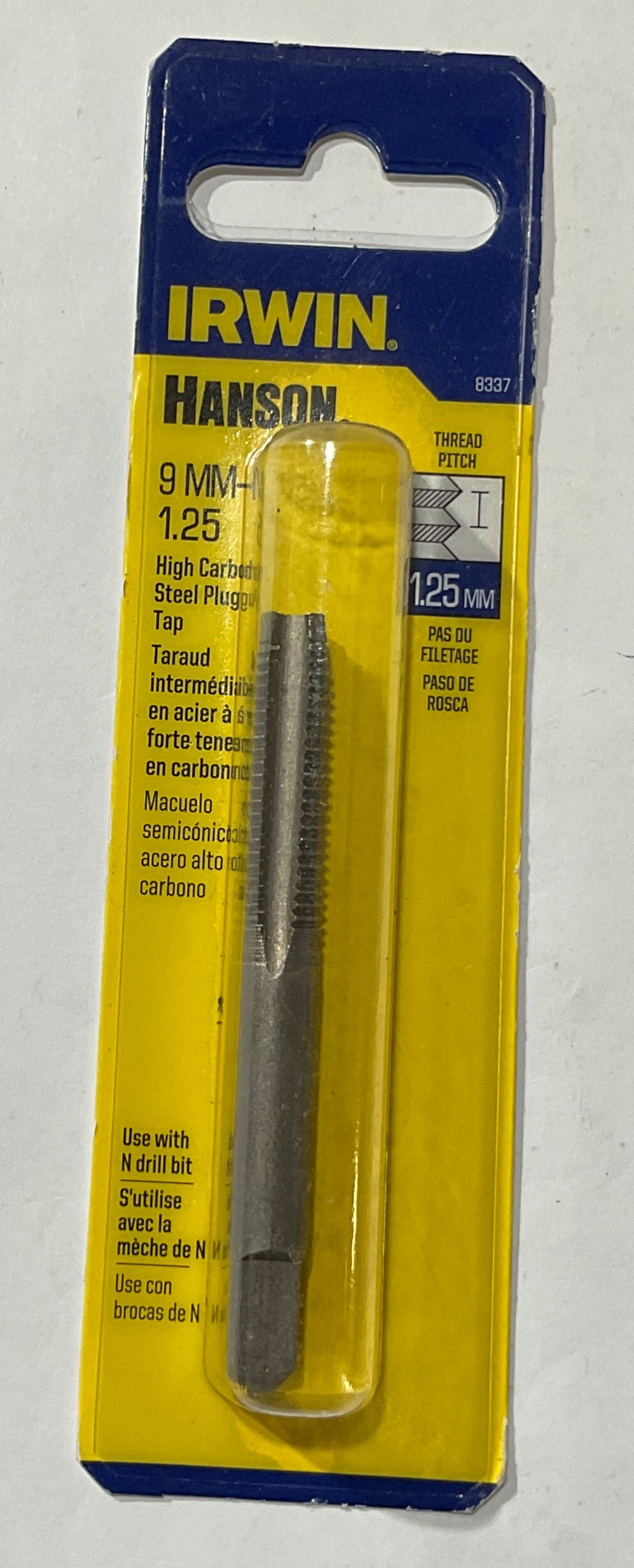 Irwin 9mm-1.25 High Carbon steel plug tap 8337 USA #I-45