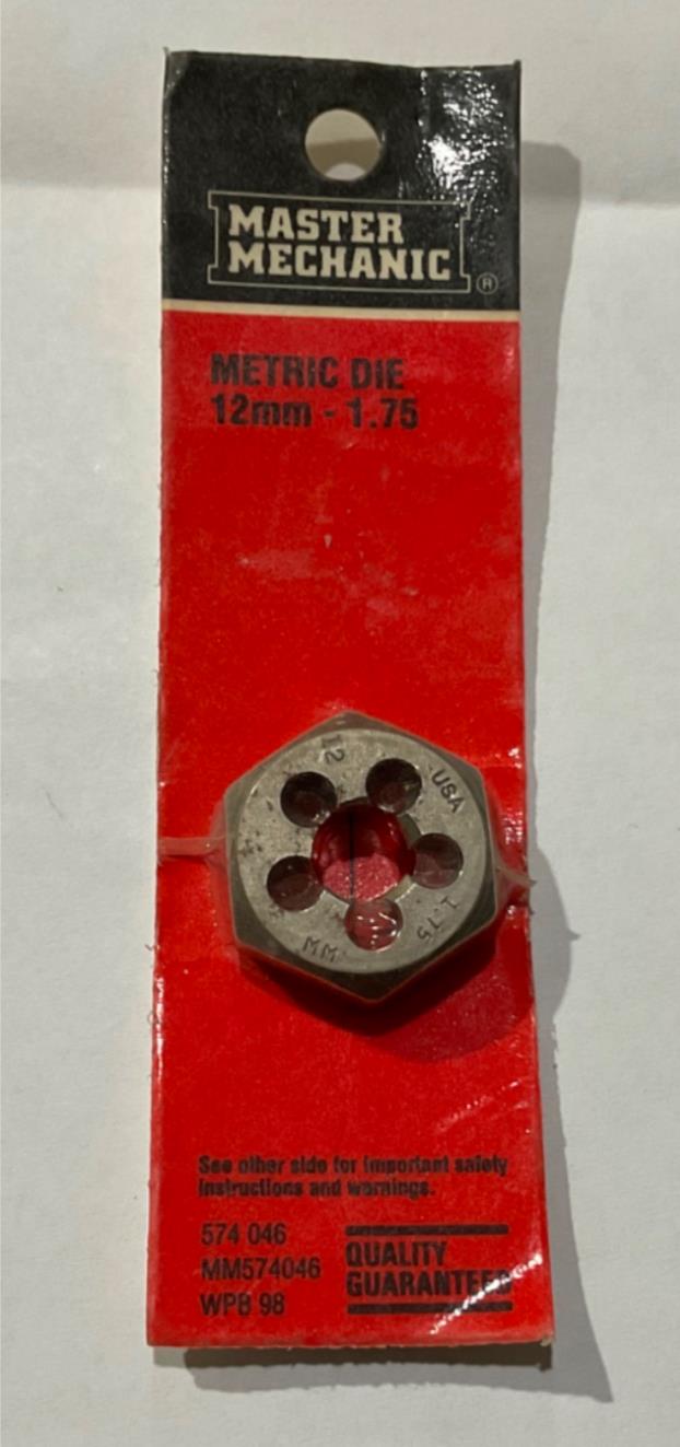 Master Mechanic 574 046 12mm - 1.75 Metric Die USA