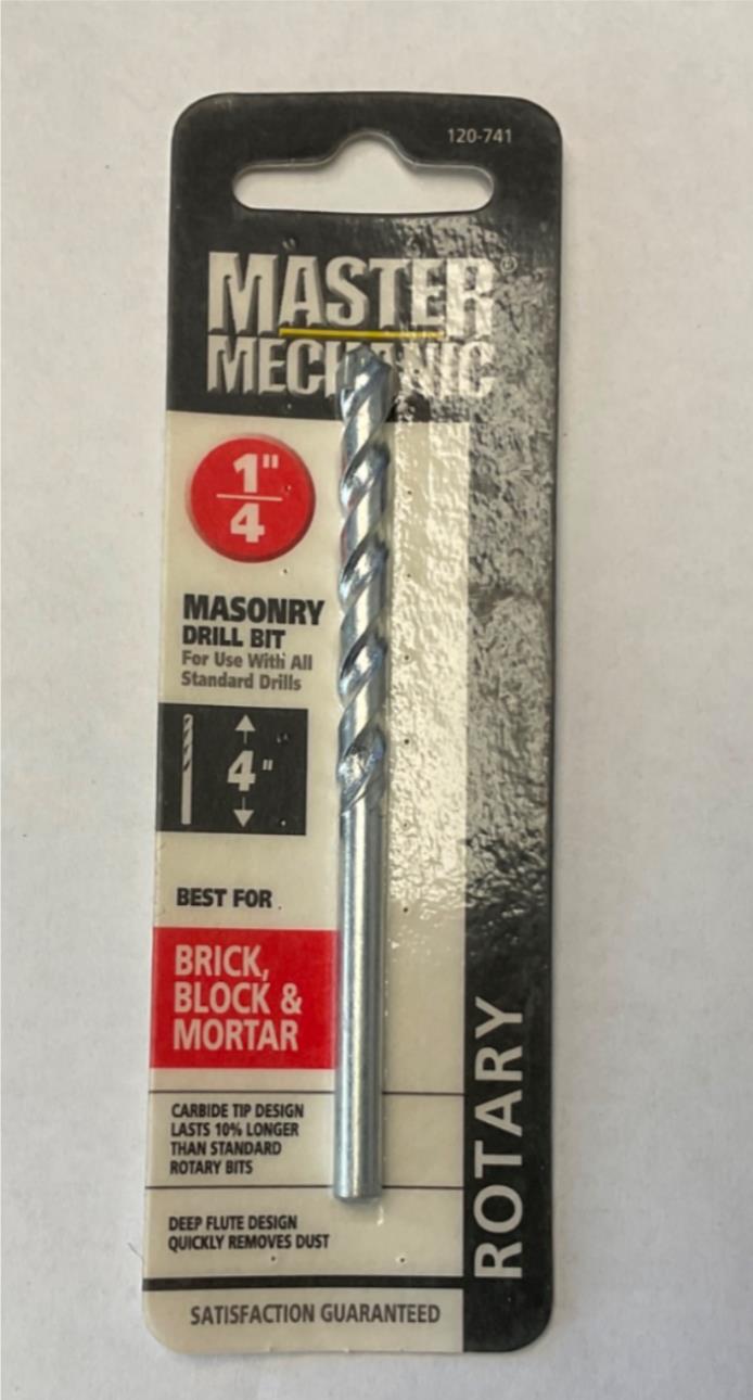 Master Mechanic 120 741 1/4" 4" Carbide Tip Masonry Drill Bit