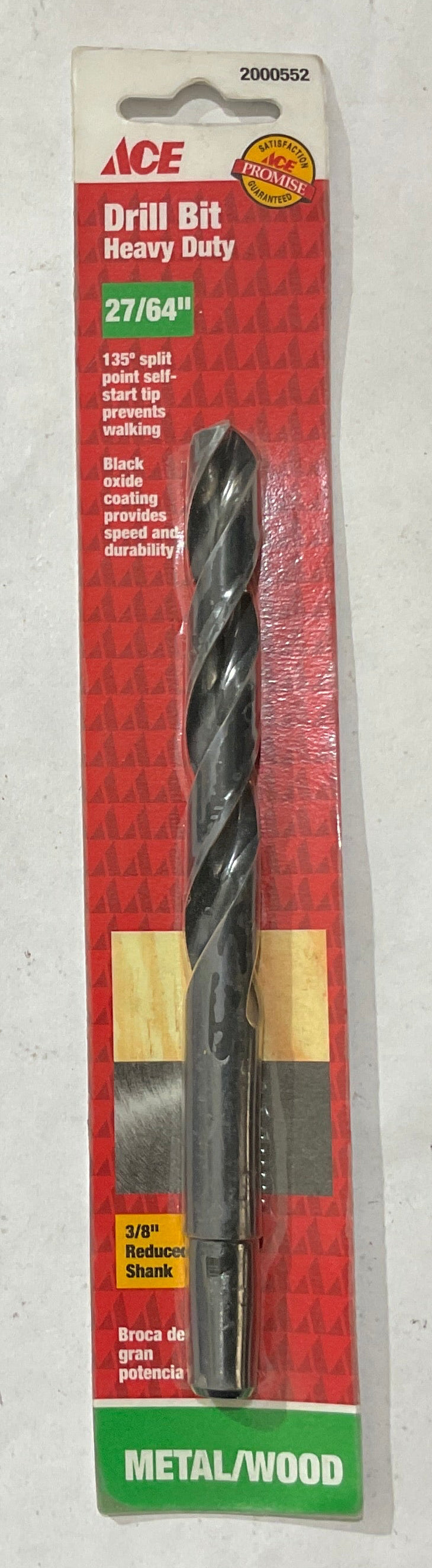 Ace 27/64" x 5-3/4" HD Metal/Wood drill bit 2000552