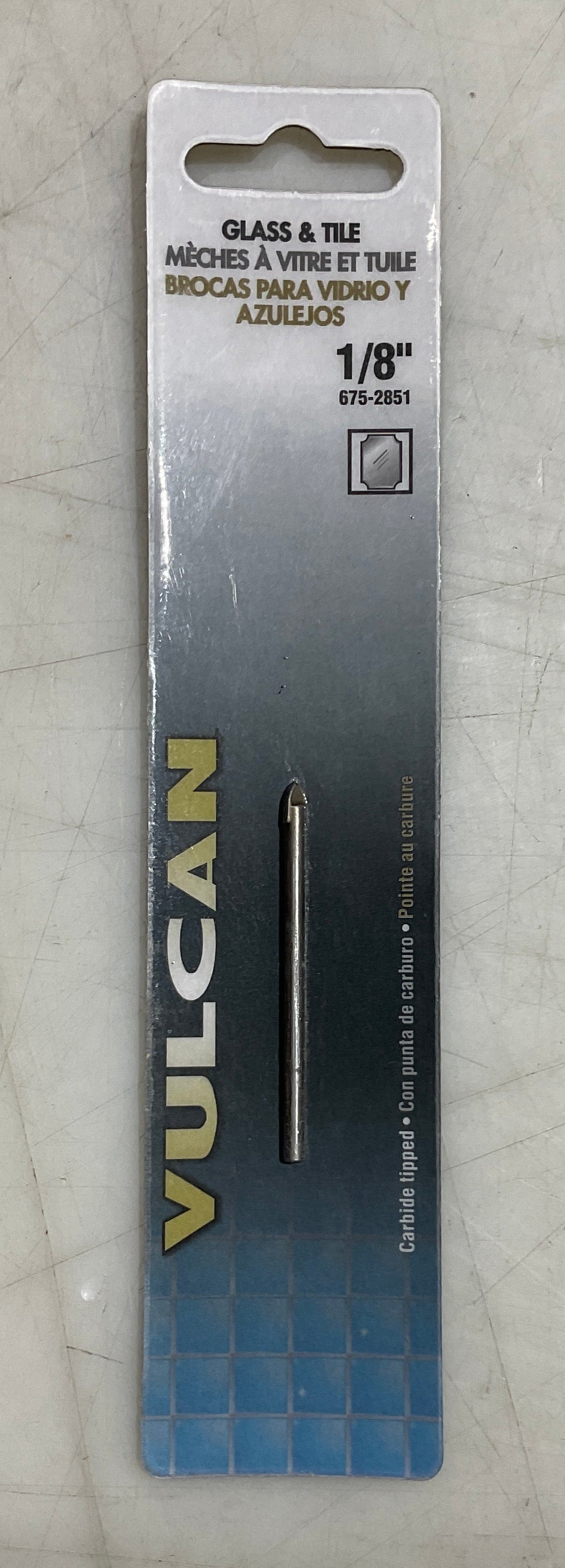 Vulcan 675-2851 1/8" Glass & Tile carbide tipped bit
